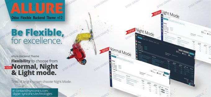 Odoo Backend Theme Allure - Synconics