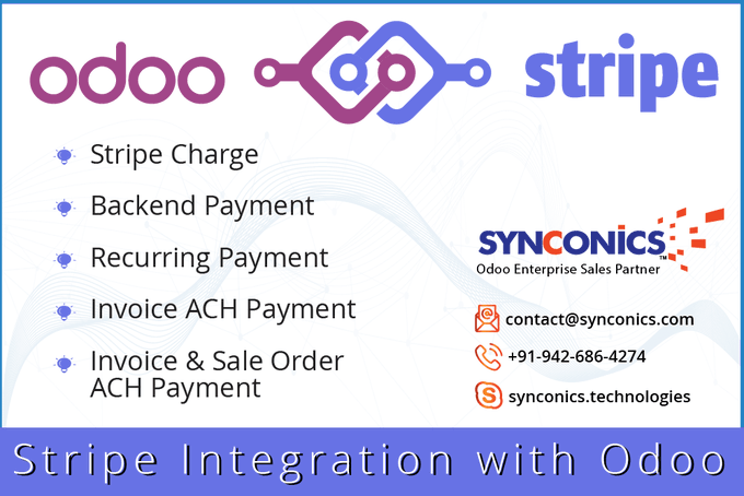 Stripe Integration With odoo - Synconics