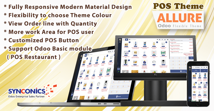 Pos Theme Allure | Odoo App : Synconics
