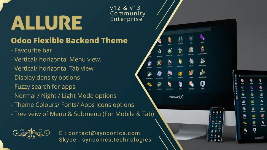 Odoo Backend Theme  | Odoo App - Synconics